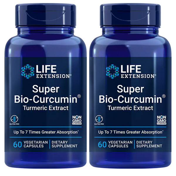 Super Bio-Curcumin Turmeric Extract, 400mg, 2X60 Caps Life Extension BCM-95