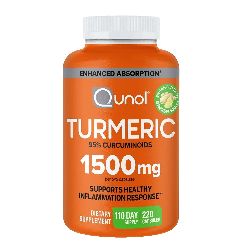 Qunol Turmeric 1,500 mg 220 Capsules – 110 Day Supply 95% Curcuminoids Exp:03/27