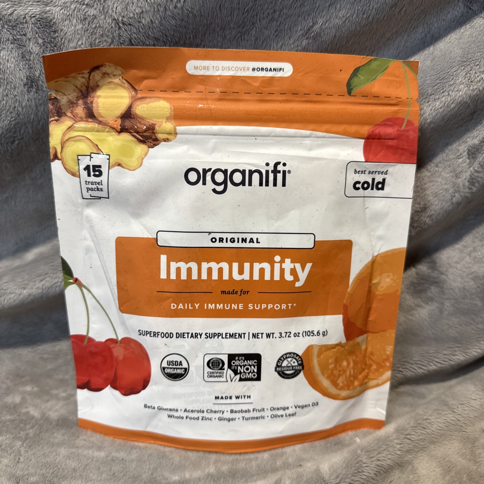 Organifi Immunity – Organic Superfood Immunity Support – 15 Single Serve Pack…