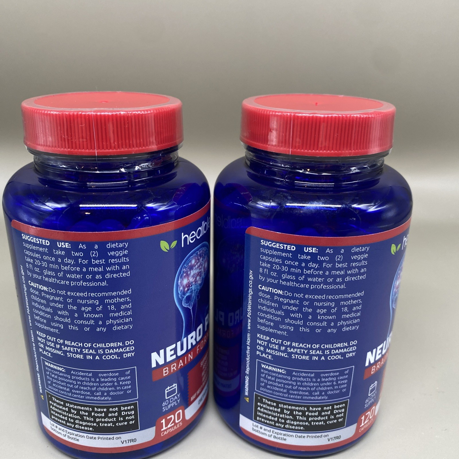 Lot Of 2- Neuro Plus Brain Booster Supports Brain Health Mental Clarity & Focus
