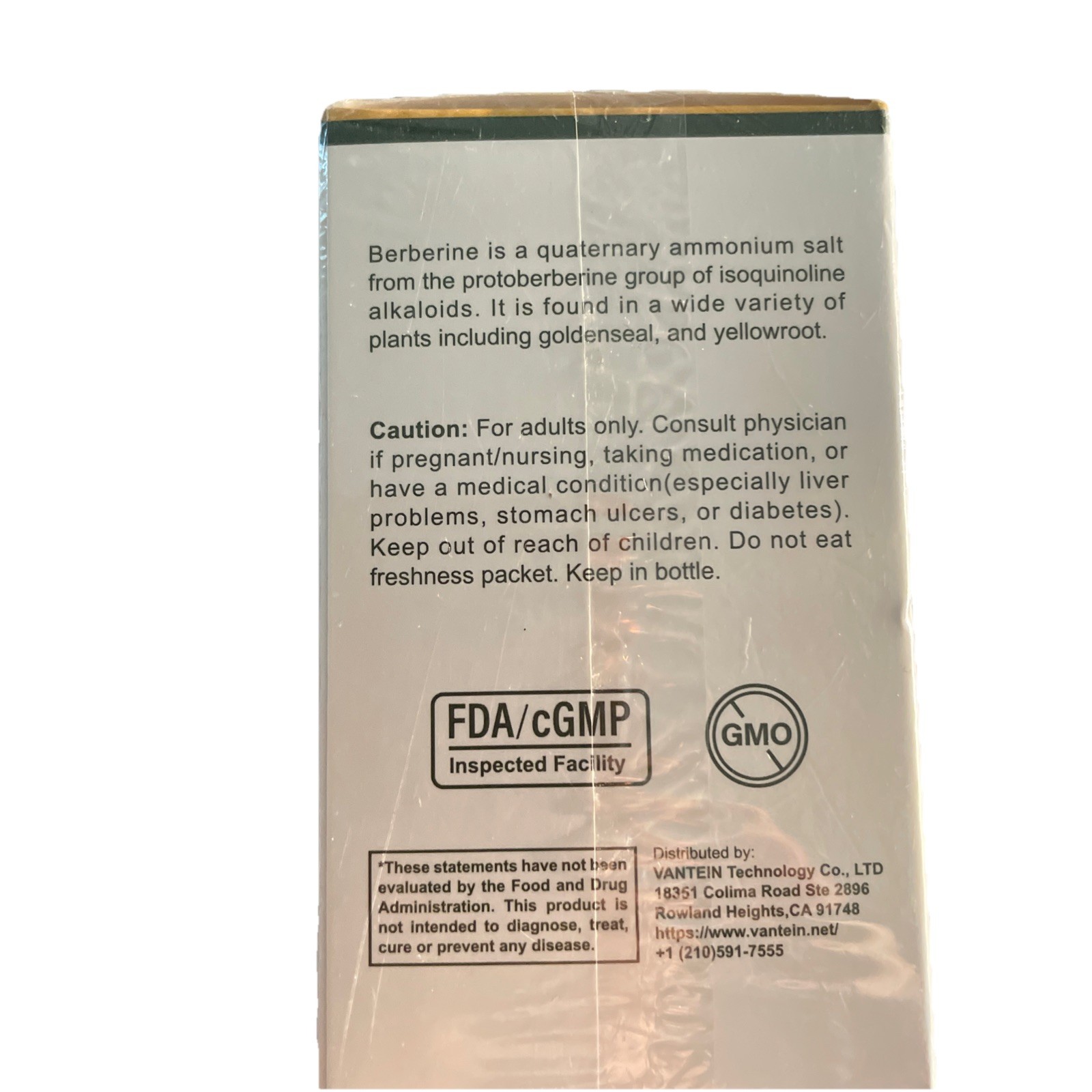 Vantein Berberine Fasting Accelerator 120 veggie capsules exp 10/05/27