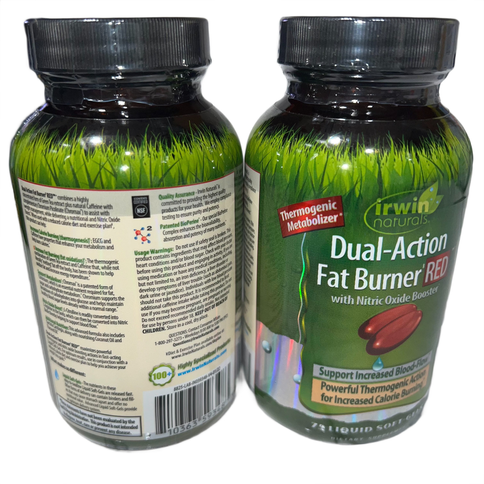 2 Pack Irwin Naturals Dual-Action Fat Burner 150 Liquid Softgels BB 07/2026