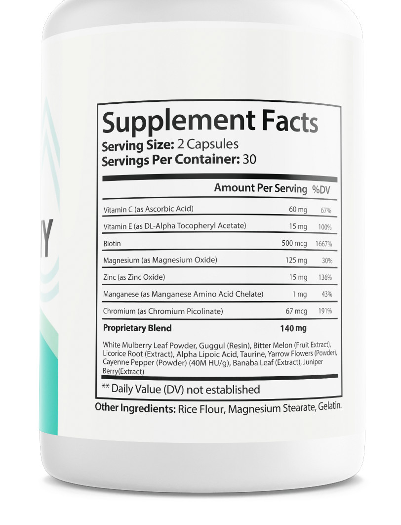 Sugar Harmony Blood Health Support Dietary Supplement 60 Capsules