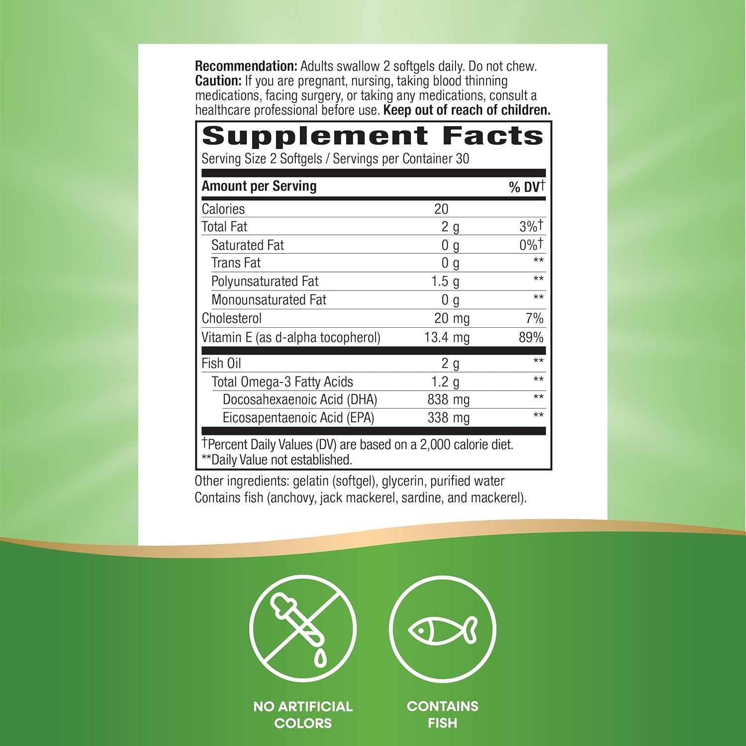Nature’s Way MEGA-DHA PREMIUM FISH OIL, 2,000 mg, 240 Total (Exp. 06/30/26)