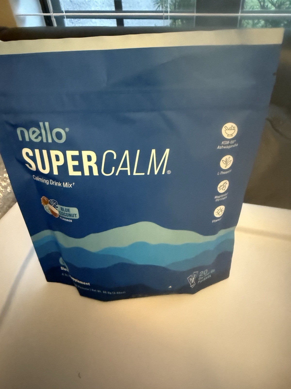 nello Super Calm Calming Drink Mix Blue Coconut Gluten-Free 20 Packets