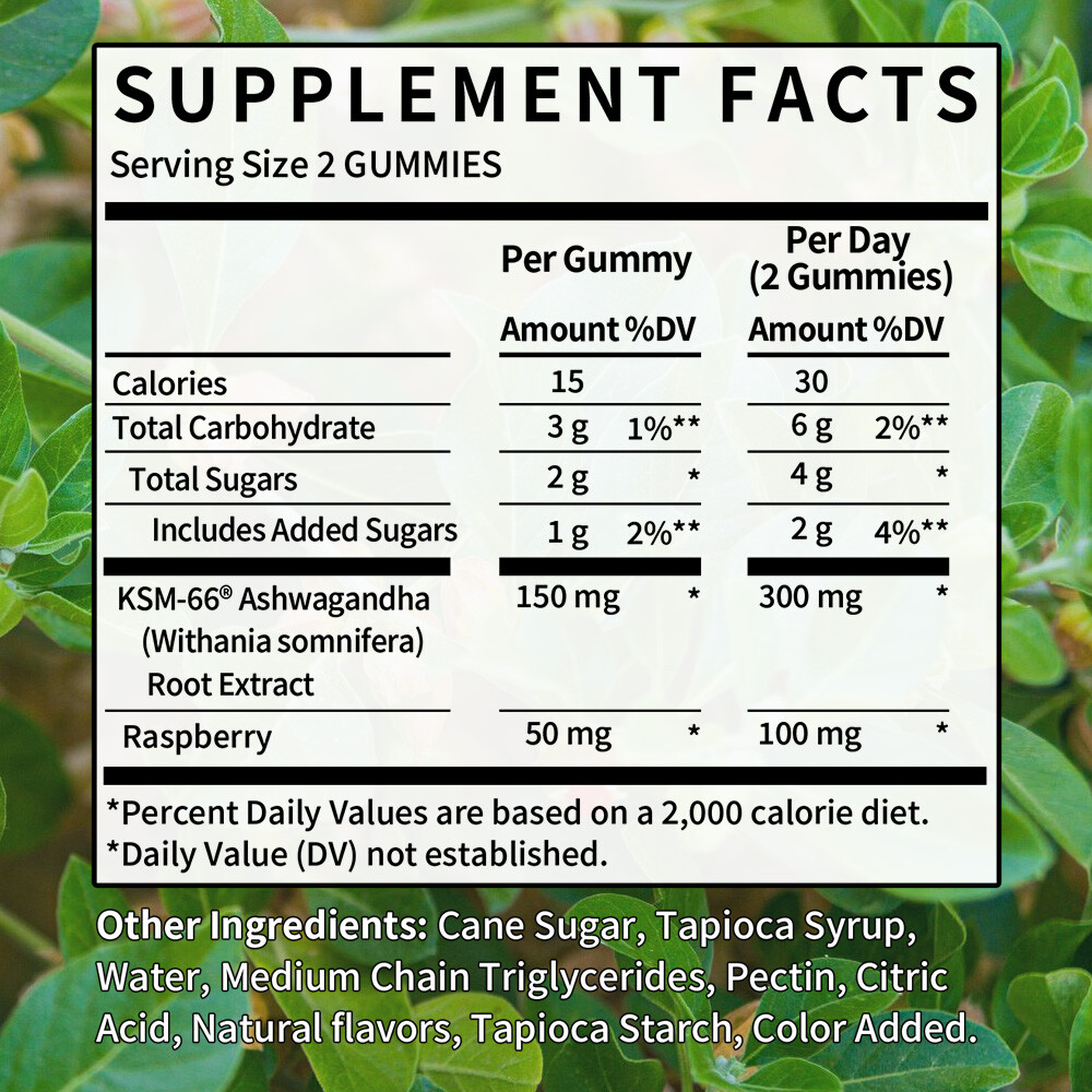 Ashwagandha Gummies – Vegan – Anxiety, Stress, Immune Support