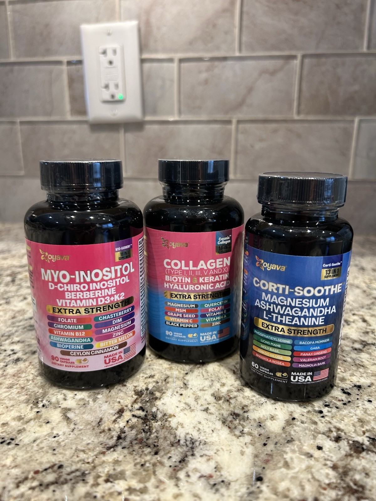 Zoyava Extra Strength Myo-Inositol + D-Chiro Inositol + Collagen BUNDLE