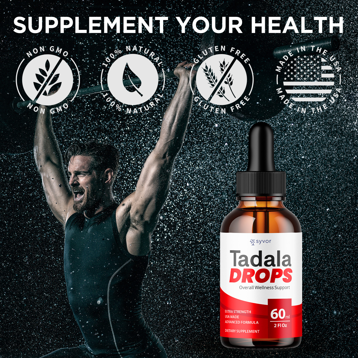(5 Pack) Tadala Male Support Drops Advanced Vitamin Tadala Supplemen 150 Serving