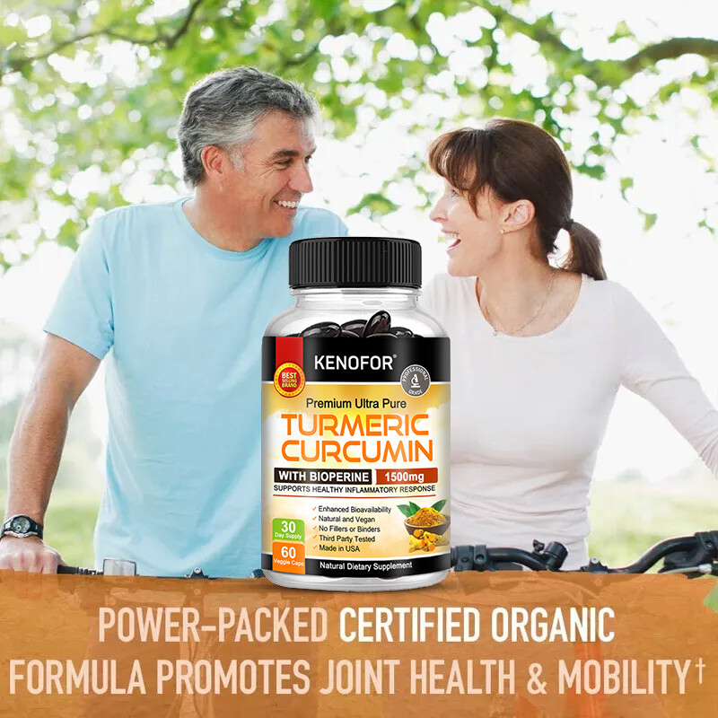 Curcumin Ginger + Black Pepper Joint Pain Maximum Strength 60 Capsules