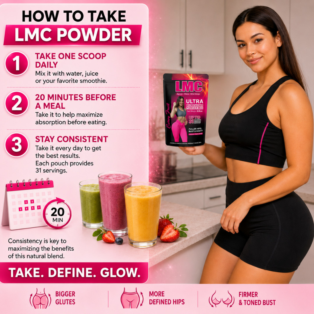 LMC: Aguaje Curvy Fruit, Maca Root + Hinojo Powder:BIGGER BUTT & BREAST in Weeks