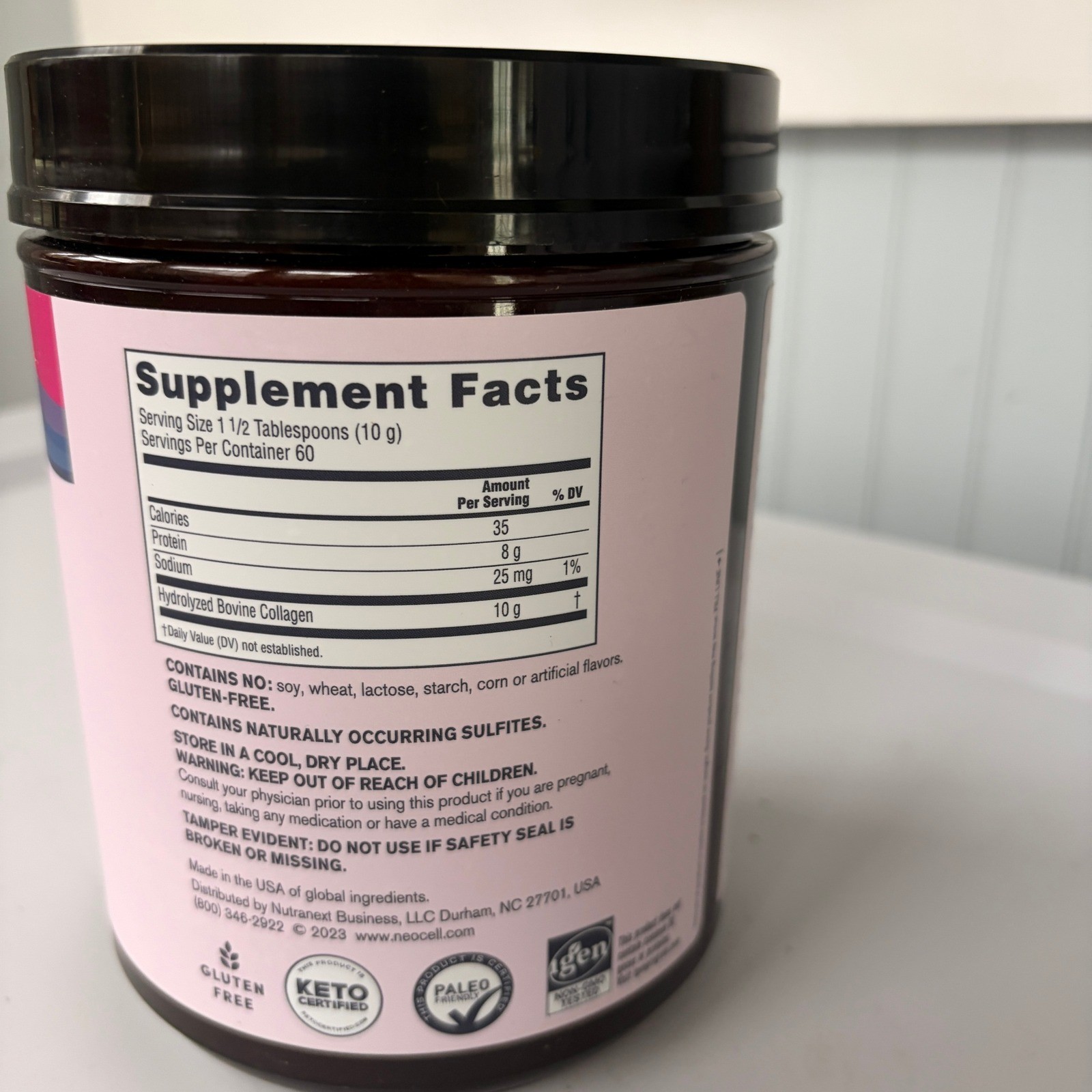 NeoCell Super Collagen Peptides Powder Unflavored 21.1oz 600g Exp 12/2026