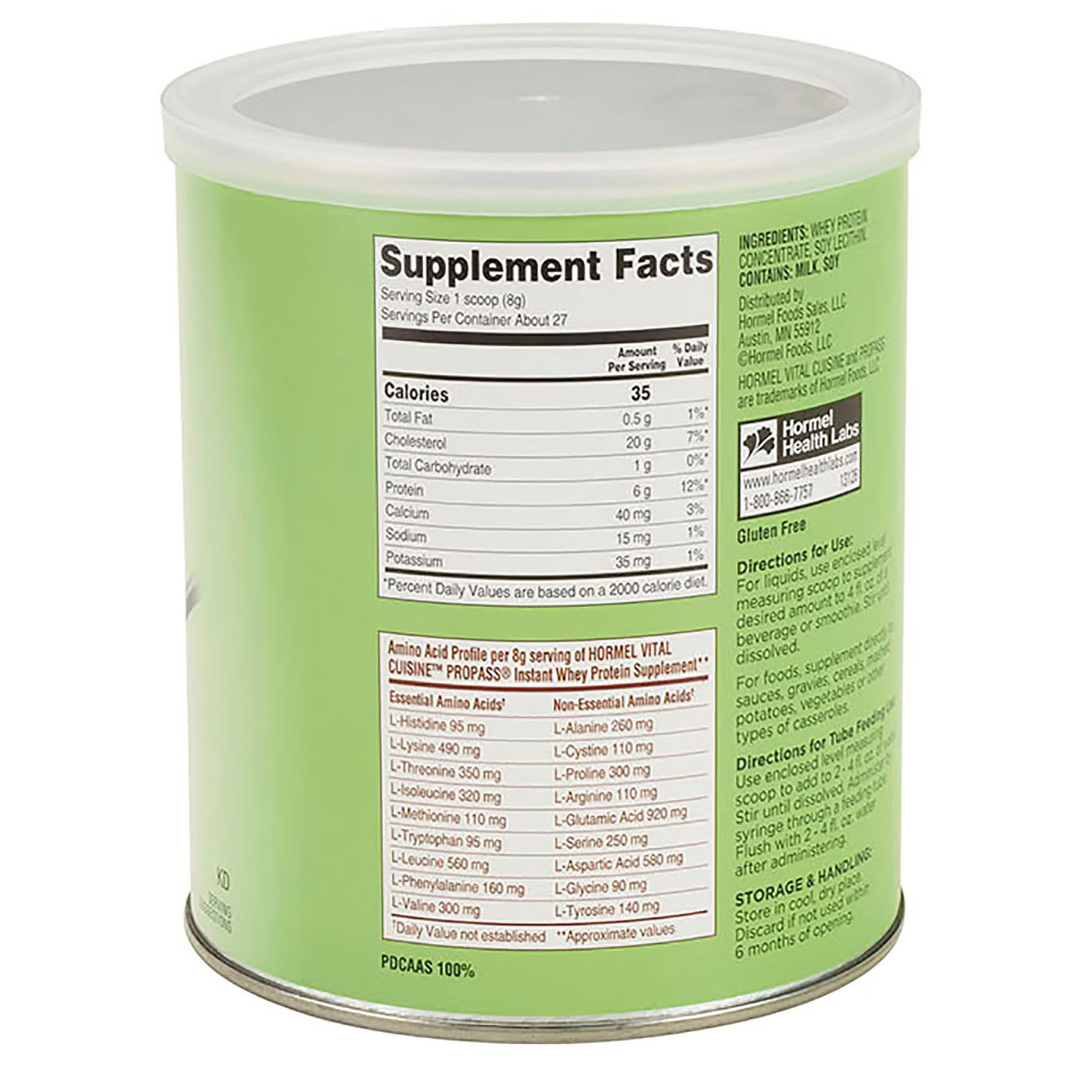 Hormel Vital Cuisine PROPASS Oral Supplement Unflavored 7.5 oz. Can