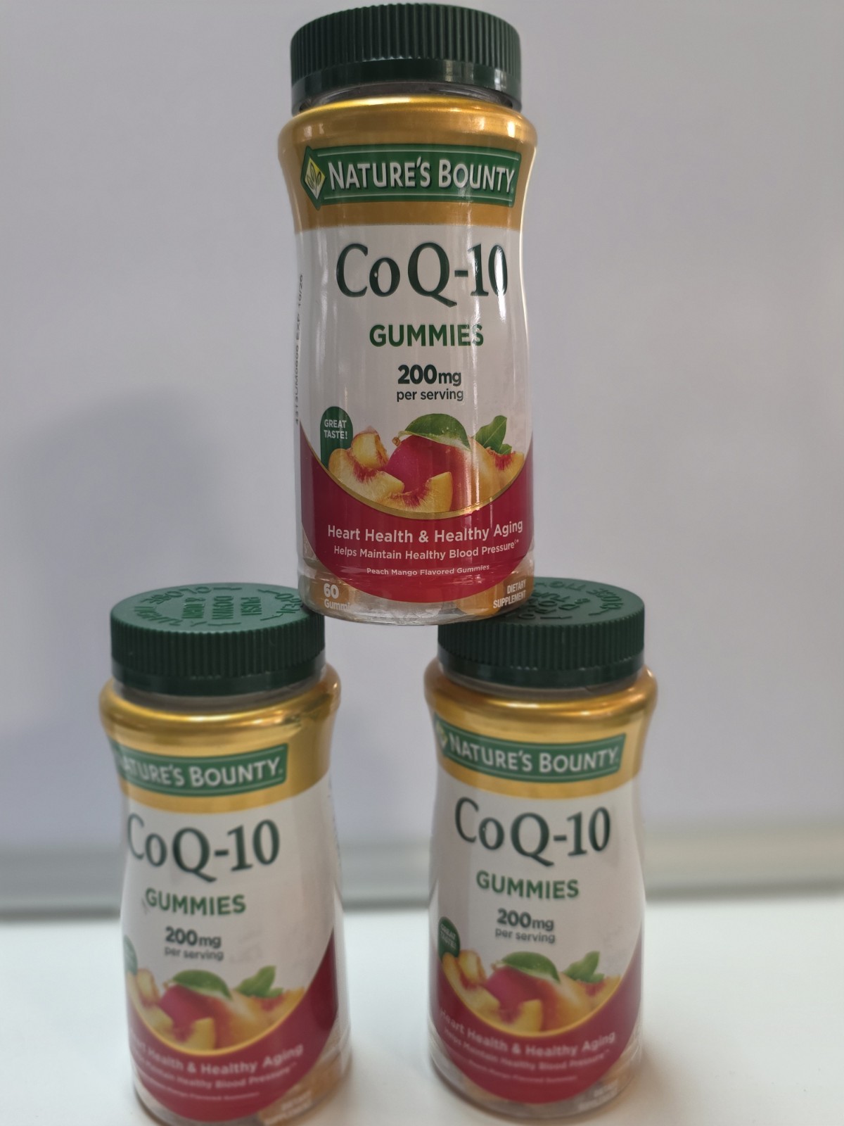 3PK Nature’s Bounty Co Q-10 200mg ~ 60 GUMMIES EA ~ 10/2026. Free Shipping!