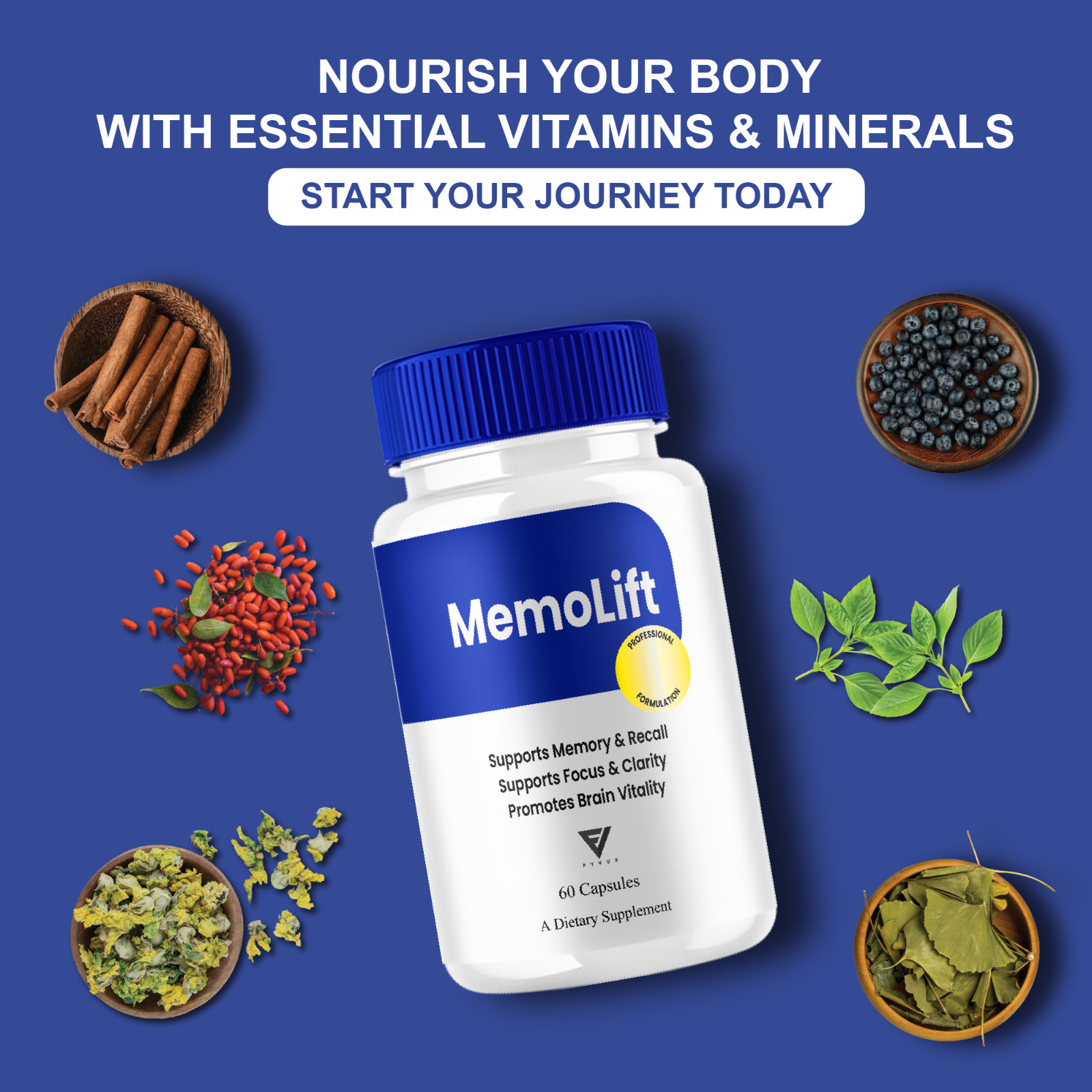 (3 Pack) MemoLift Brain Health Supplement, Memo Lift Support (180 Capsules)