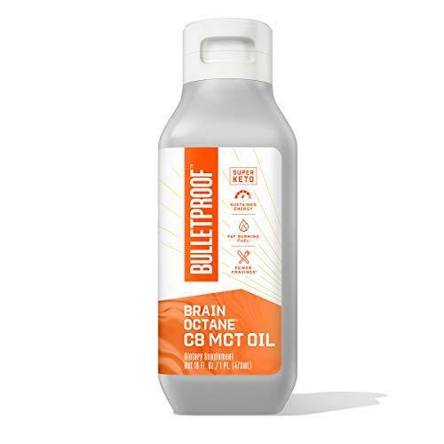 Brain Octane Premium C8 MCT Oil from Non-GMO Coconuts, 14g MCTs, 16 Fl Oz,