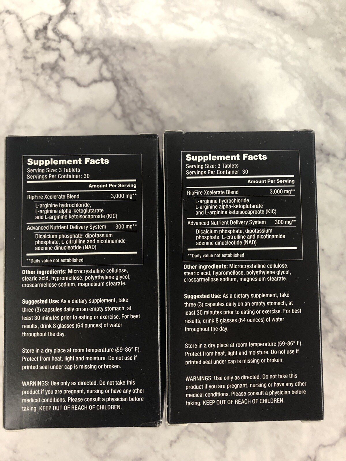 Lot of TWO RipFire Xcelerate Pre-Workout Dietary Supplement