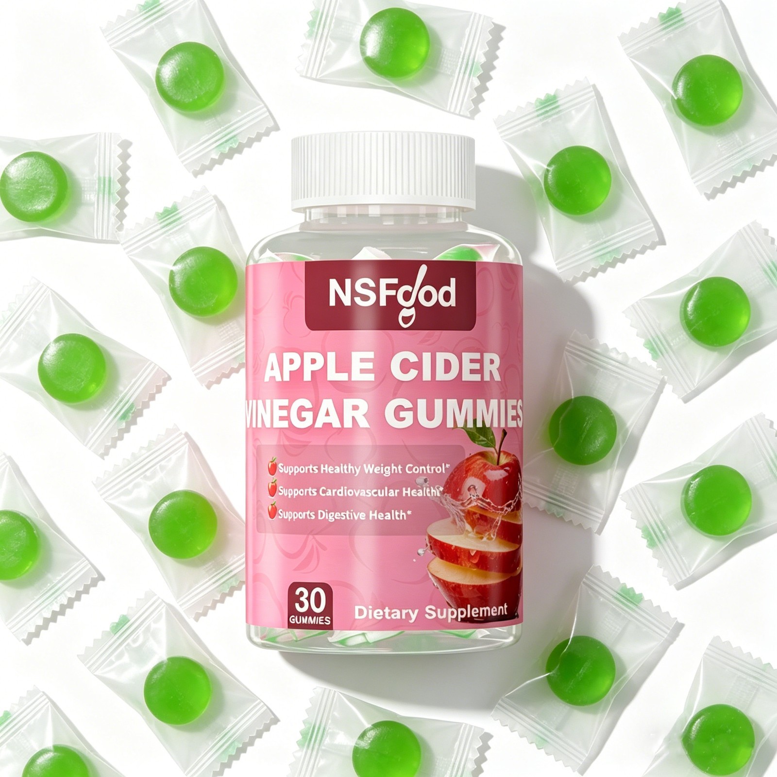 Apple Cider Vinegar ACV Gummies with the Mother Gut Health & Natural Energy Keto