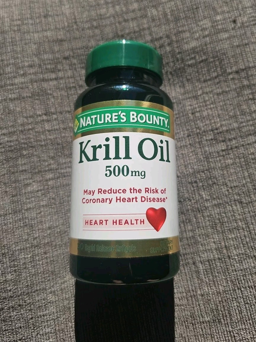 Nature’s Bounty Krill Oil Rapid Released Softgels Gluten Free 500 mg 30 Count