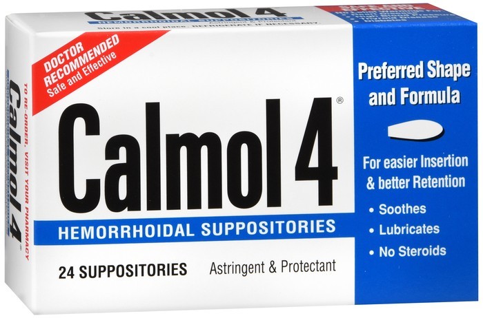 CALMOL 4 HEMORRHOIDAL SUPPOSITORIES 24CT
