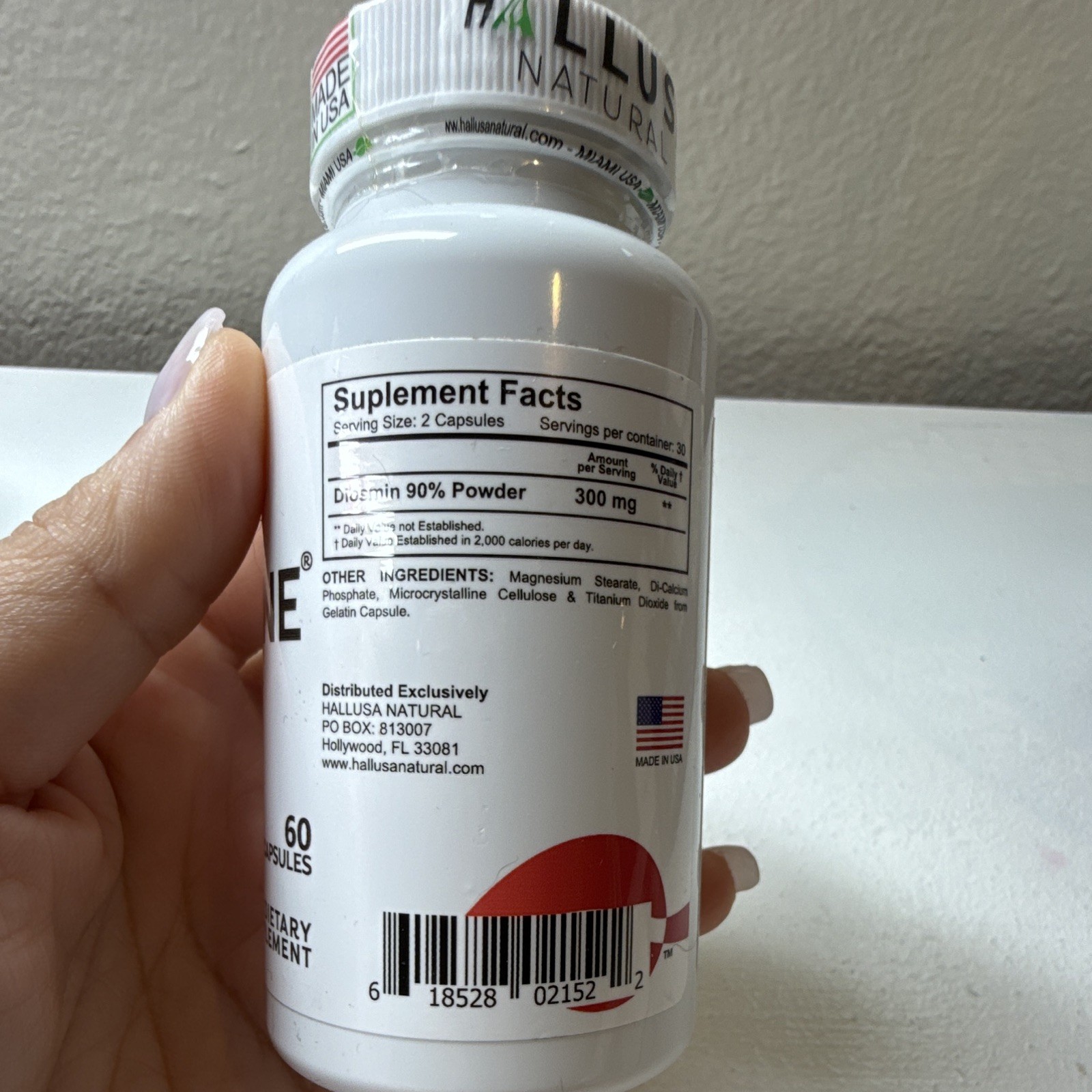 Hallusa Natural Hallosmin Circulation Support 300 mg GMO-Free 60 Capsules