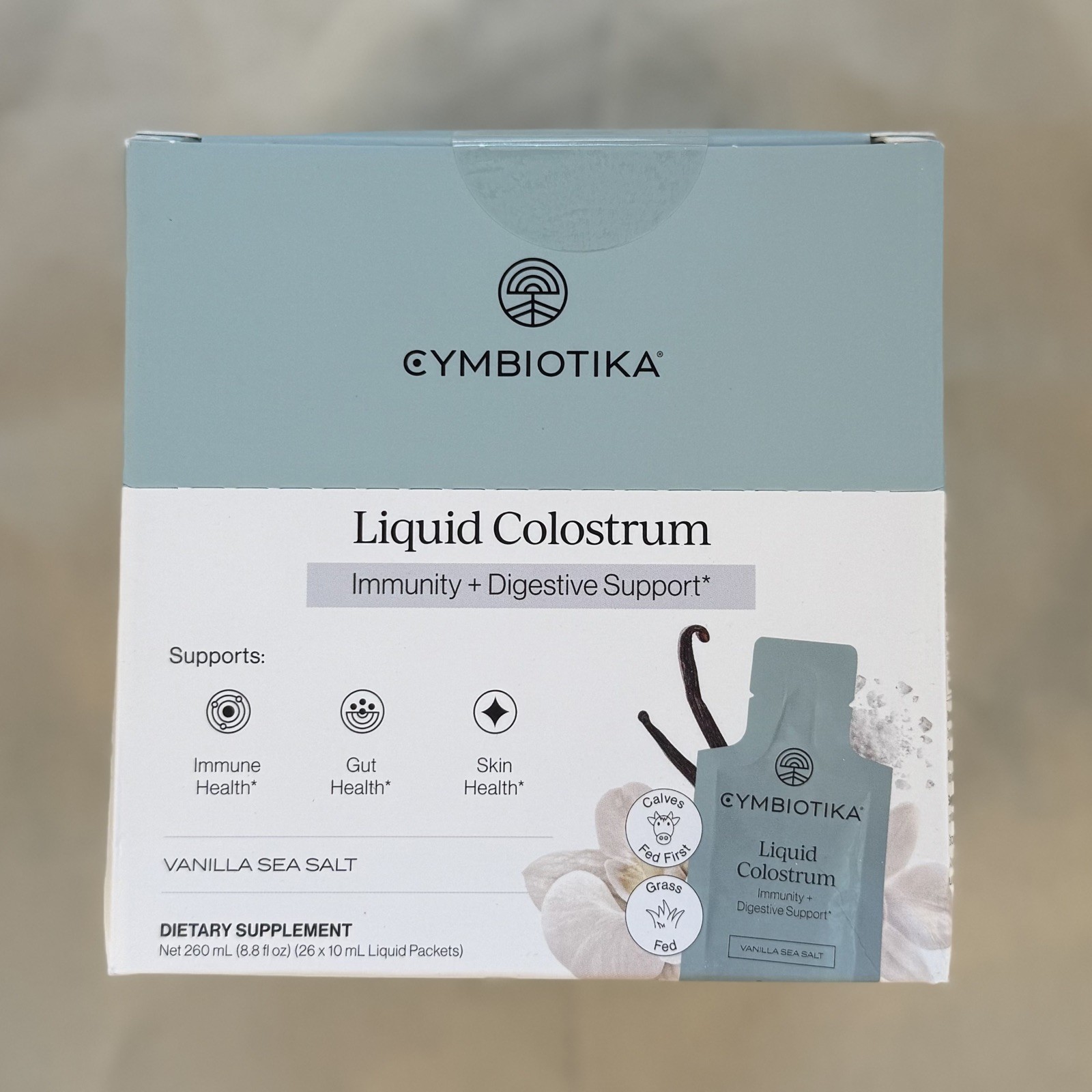 CYMBIOTIKA Liquid Colostrum, Grass-Fed, for Immune & Gut Support – 26 packets