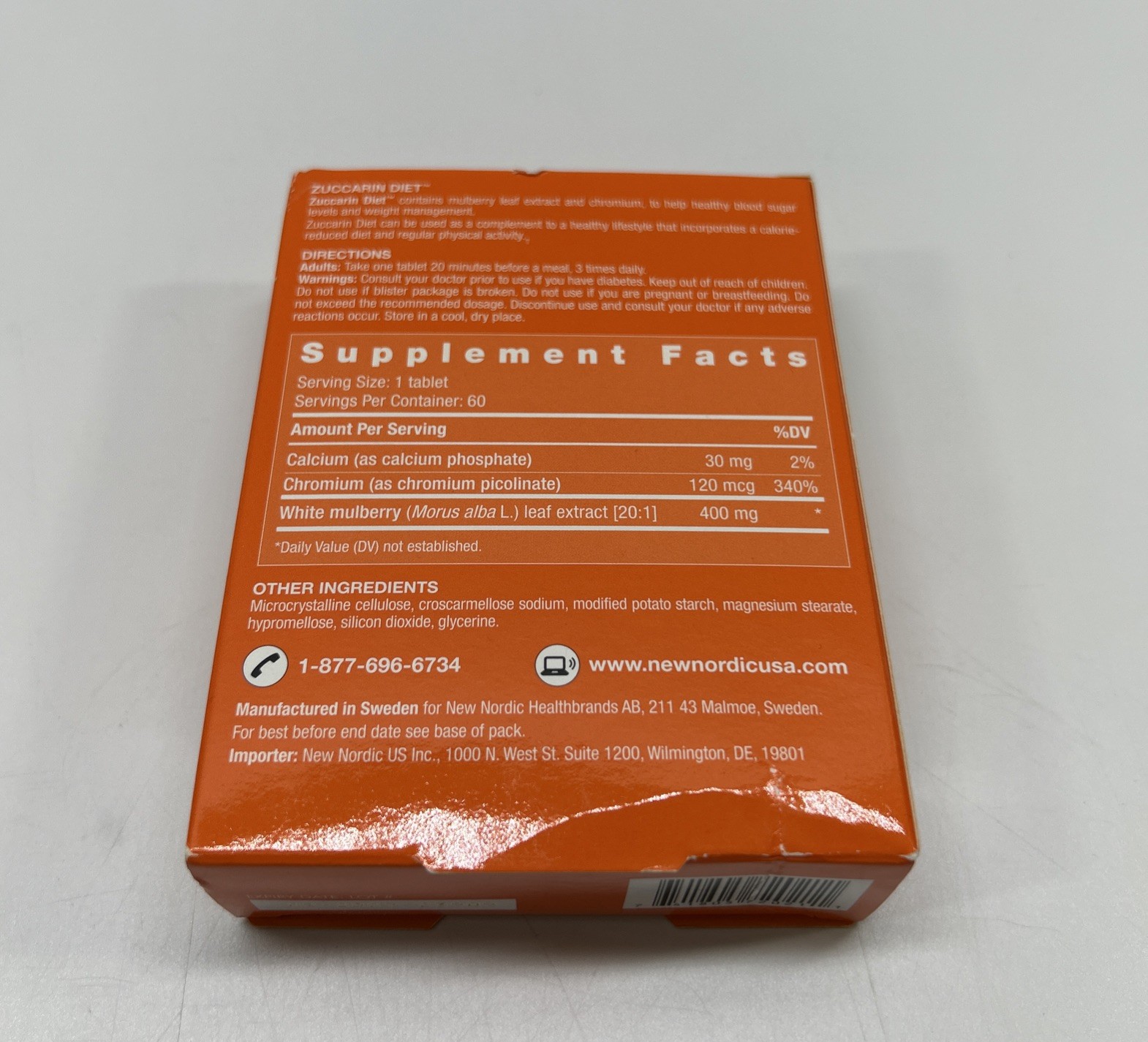 New Nordic US Inc Zuccarin Diet 60 Tablets Dairy-Free, Gluten-Free Shipped Free!