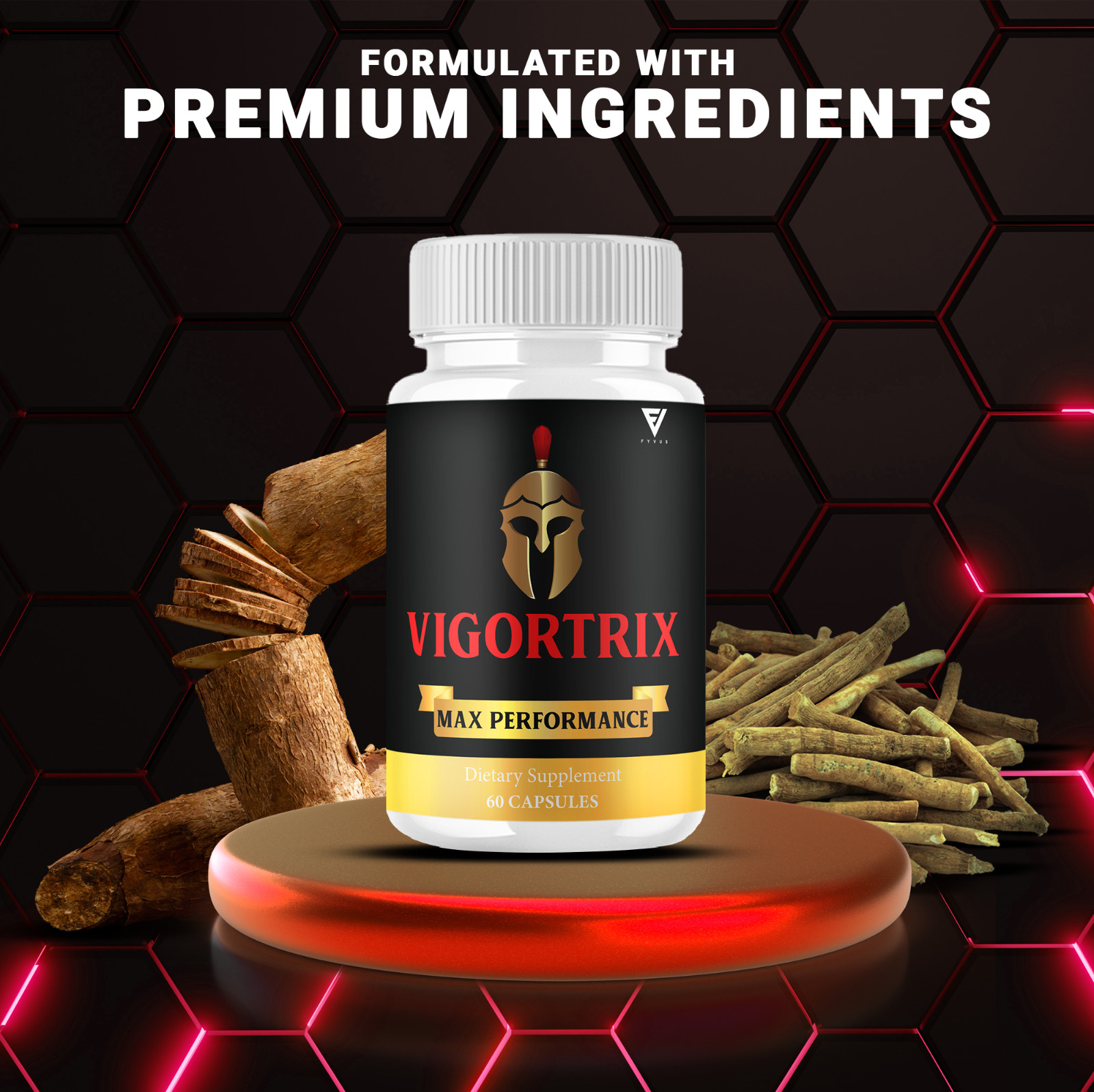 Vigortrix Pills, Vigortrix Supplement Maximum Strength (60 Capsules)