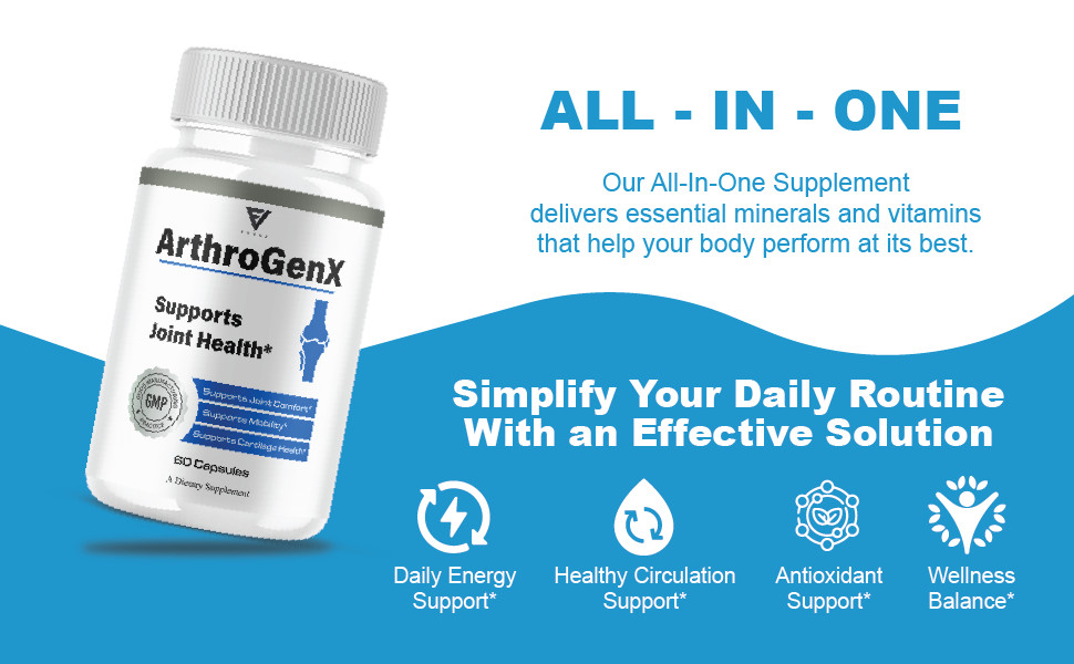 (2 Pack) Arthogenx Advanced Joint Support, Artho Gen X Supplement (120 Capsules)