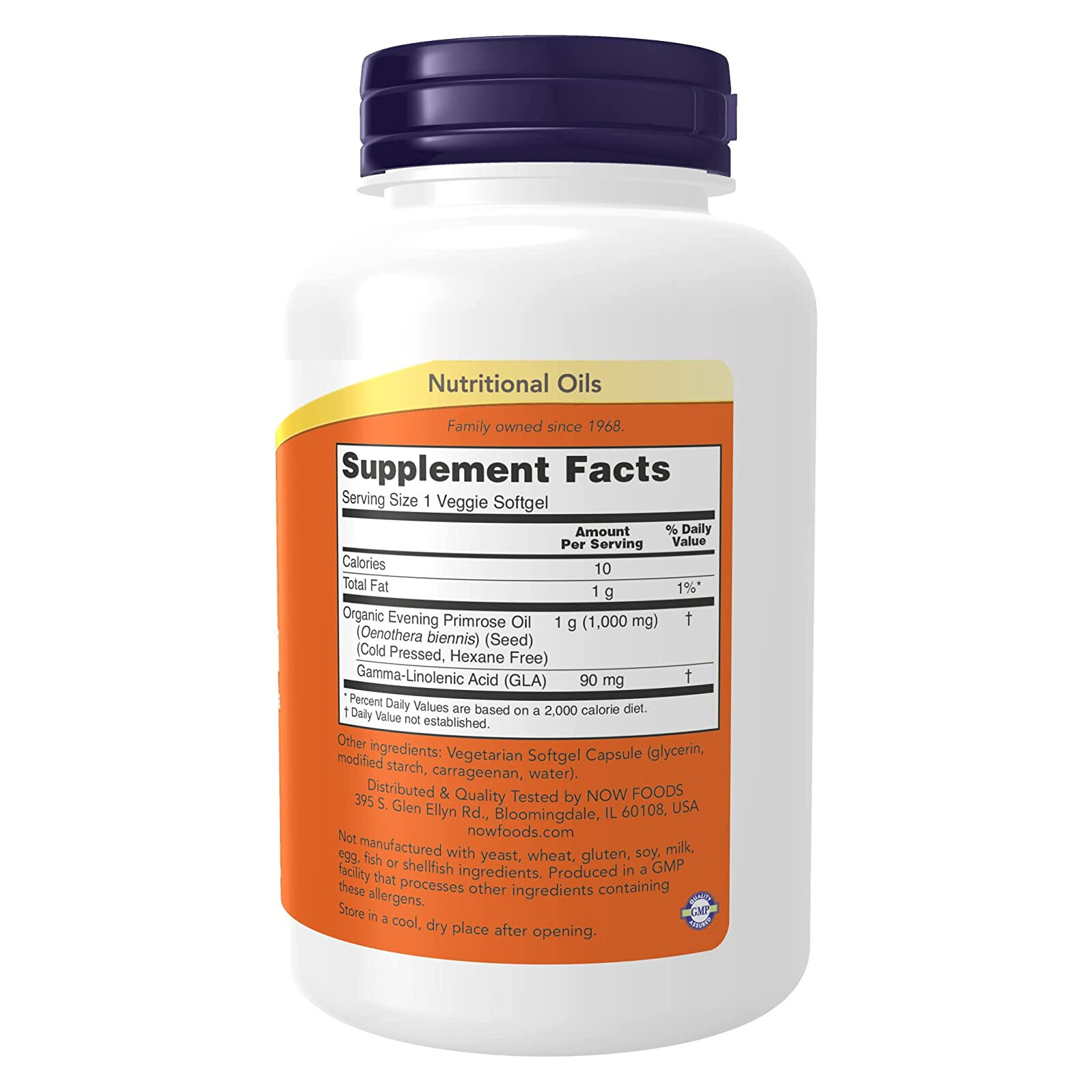 NOW FOODS Evening Primrose Oil 1000 mg Vegan Formula – 90 Veggie Softgels