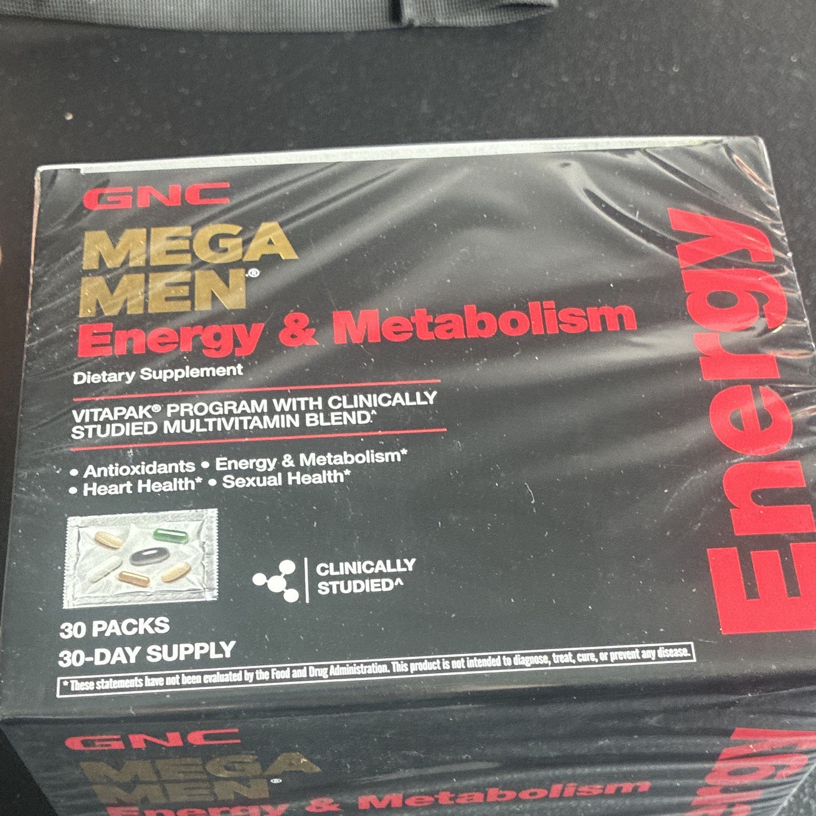 GNC Mega Men Energy & Metabolism Vitapak Multivitamin 30 Pk 30Day Supply ex 1/27