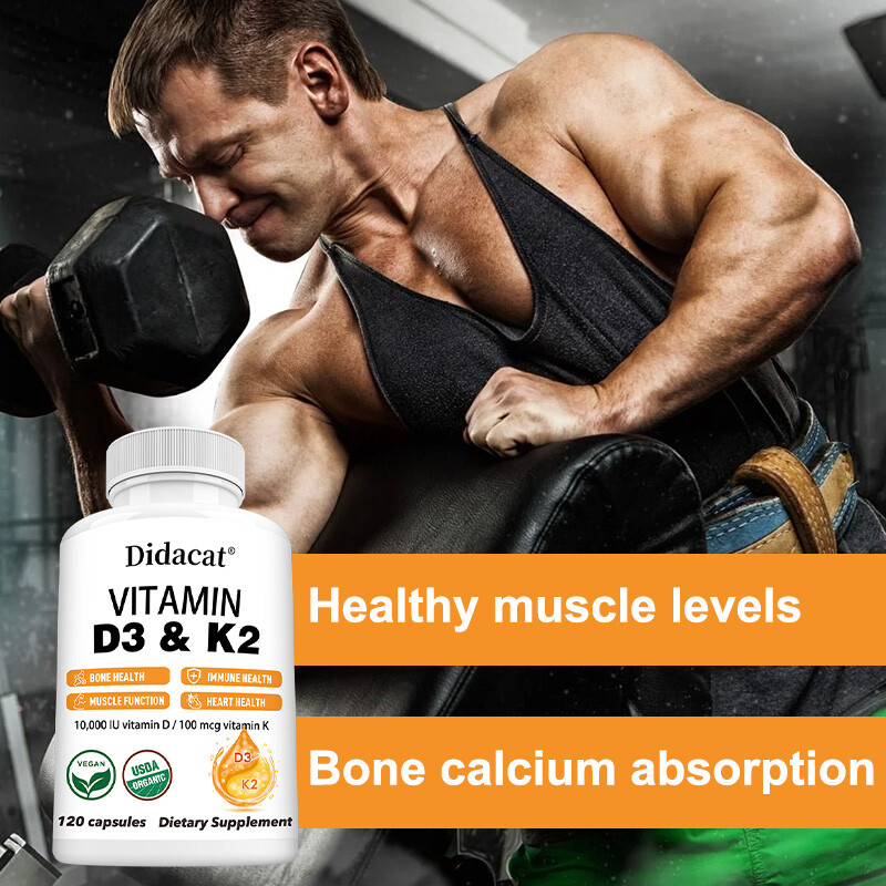 Vitamin K2 (MK7) with D3 10000 IU Supplement, Bone, Heart & Immune Health