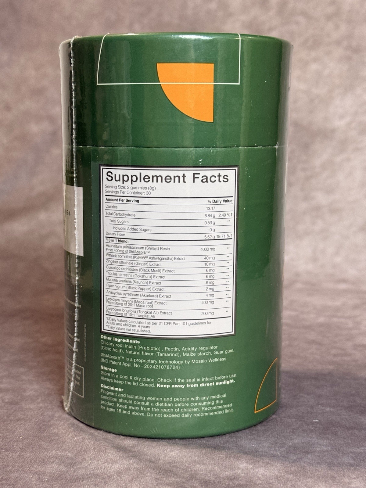 Root Labs Alpha Gummies Shilajt Ashwagana No Sugar Tamarind 60 240g