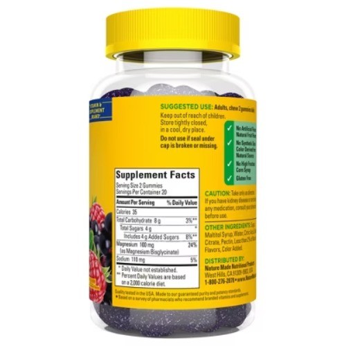 Nature Made High Absorption Magnesium Glycinate Supplement for Muscle