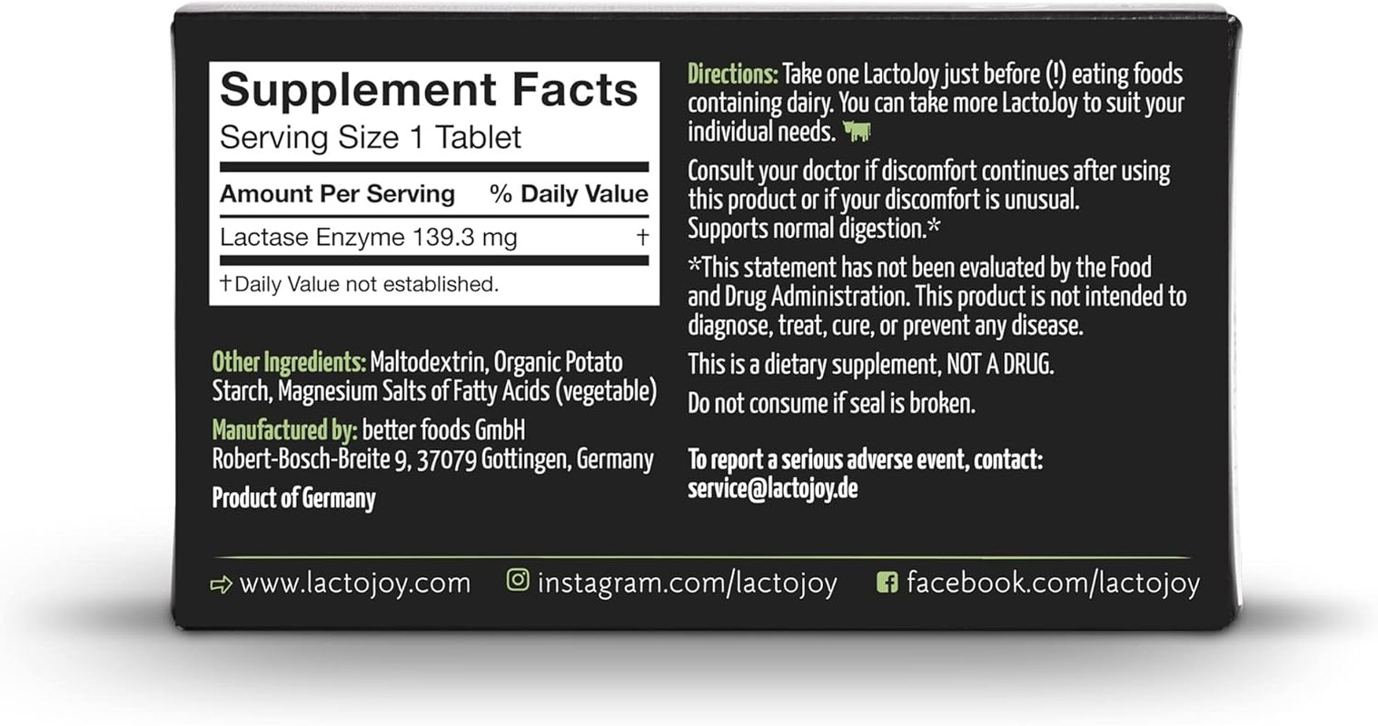 Lactase Pills I 45 Pieces I Powerful Lactase Enzymes for Lactose Intolerance …