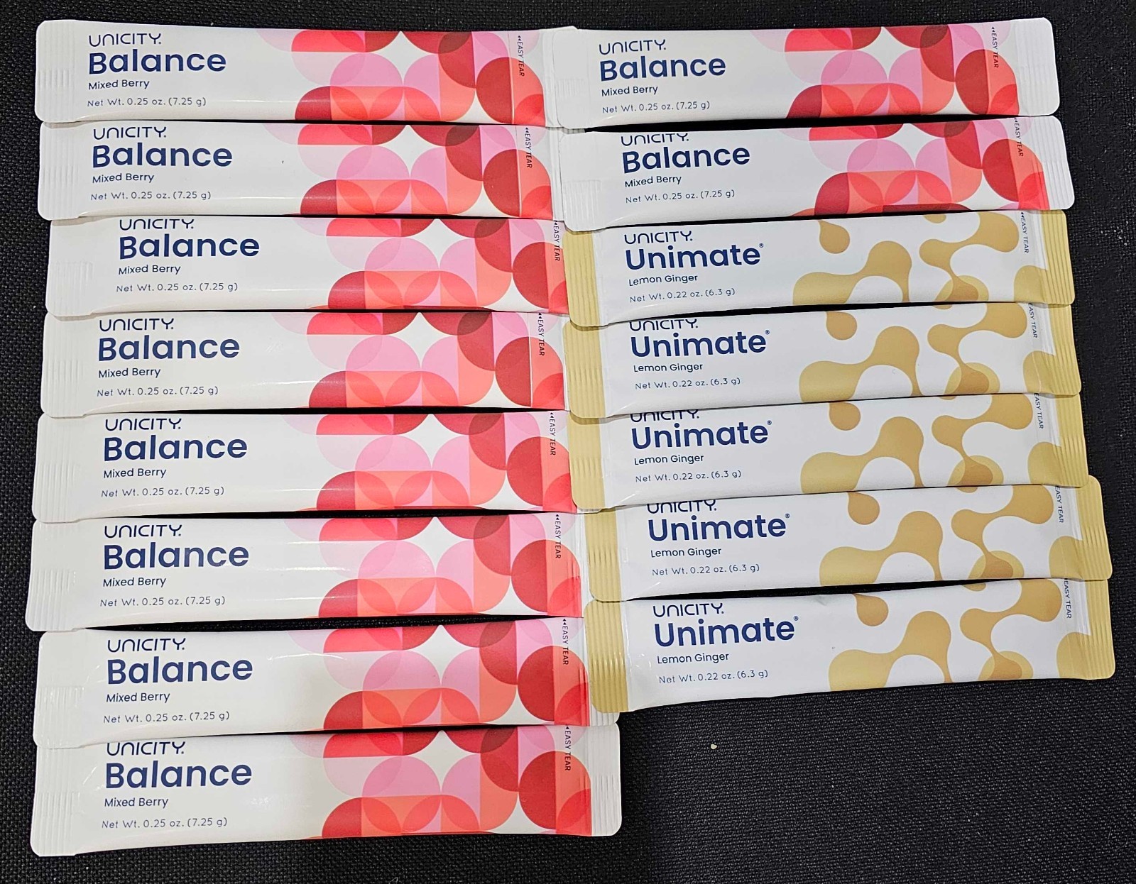 Unicity Unimate Combo – 10 packs Mixed Berry Balance & 5 packs of Lemon Ginger