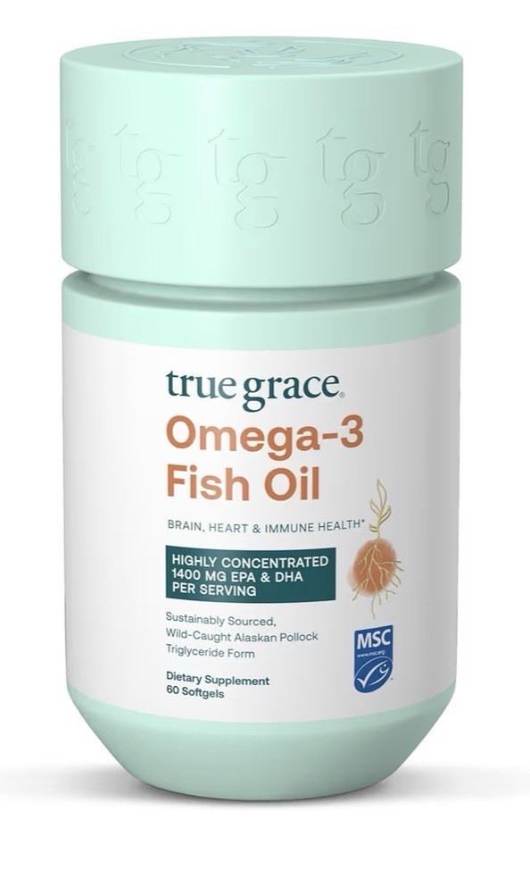 True Grace Omega-3 Fish Oil 1400mg EPA DHA Brain Heart Joint Immune Support 60sg