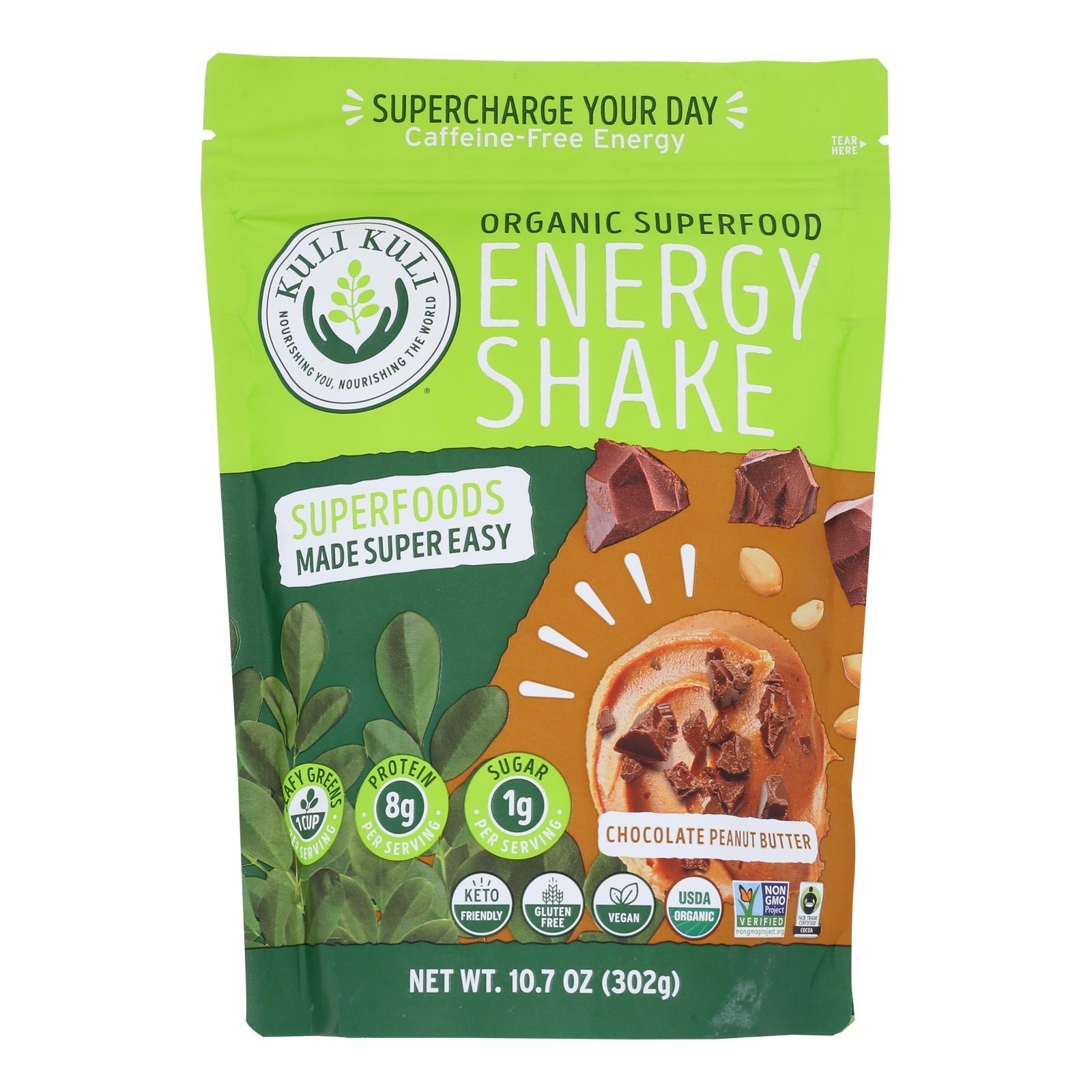Kuli Kuli Moringa Smoothie Mix Chocolate Peanut Butter 10.7oz (Pack of 3)