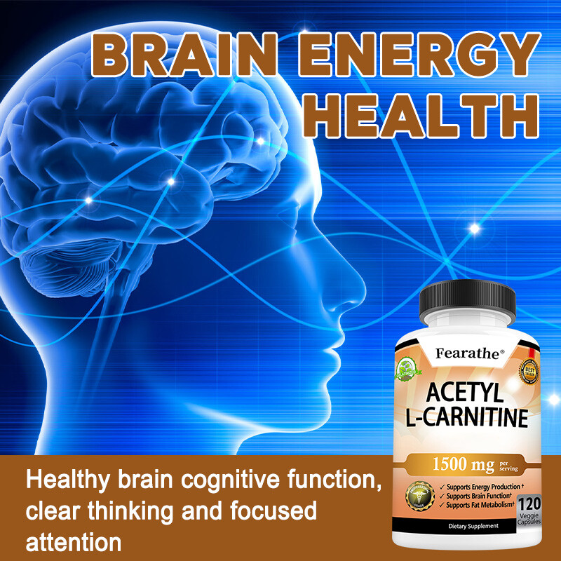 ACETYL L-CARNITINE 1500mg Capsules Nervous System Health Fat Metabolism