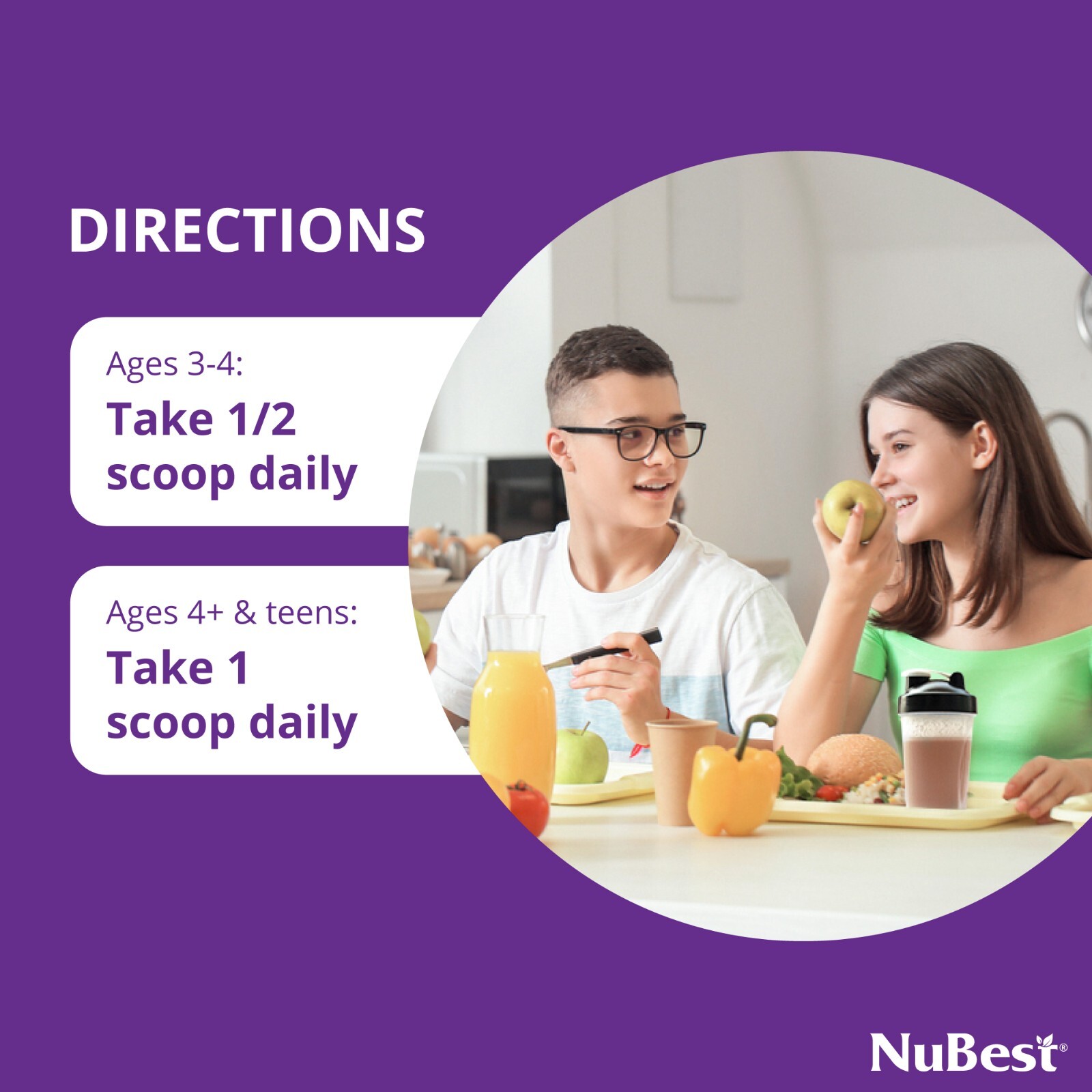 NuBest Tall Growth Protein Powder – Helps Kids & Teens Grow, Develop (Chocolate)