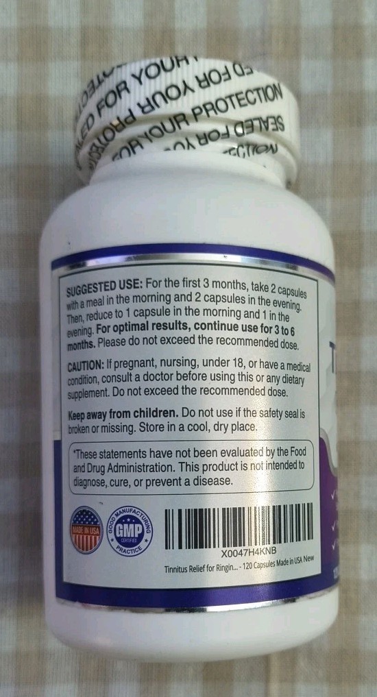Tetyana Naturals TiniClear 50+ – Advanced Tinnitus Support – 120 caps -Exp 04/27