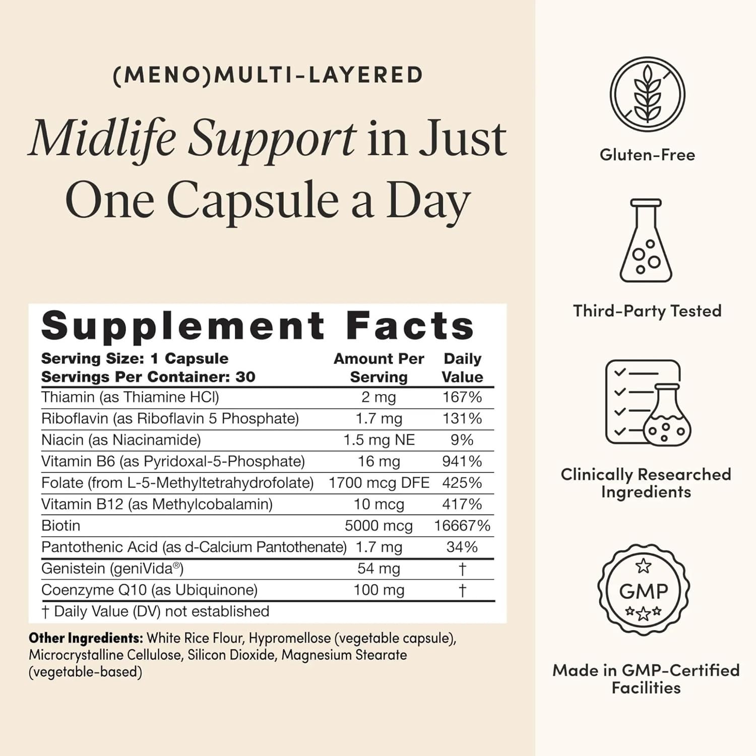 The ‘Pause Nutrition MenoMulti Women’s Midlife Support, Energy, 30 Capsules