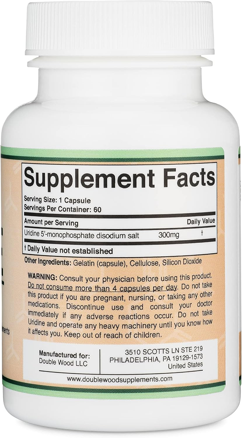 Uridine Monophosphate – Third Party Tested (Choline Enhancer, Beginner Nootropic
