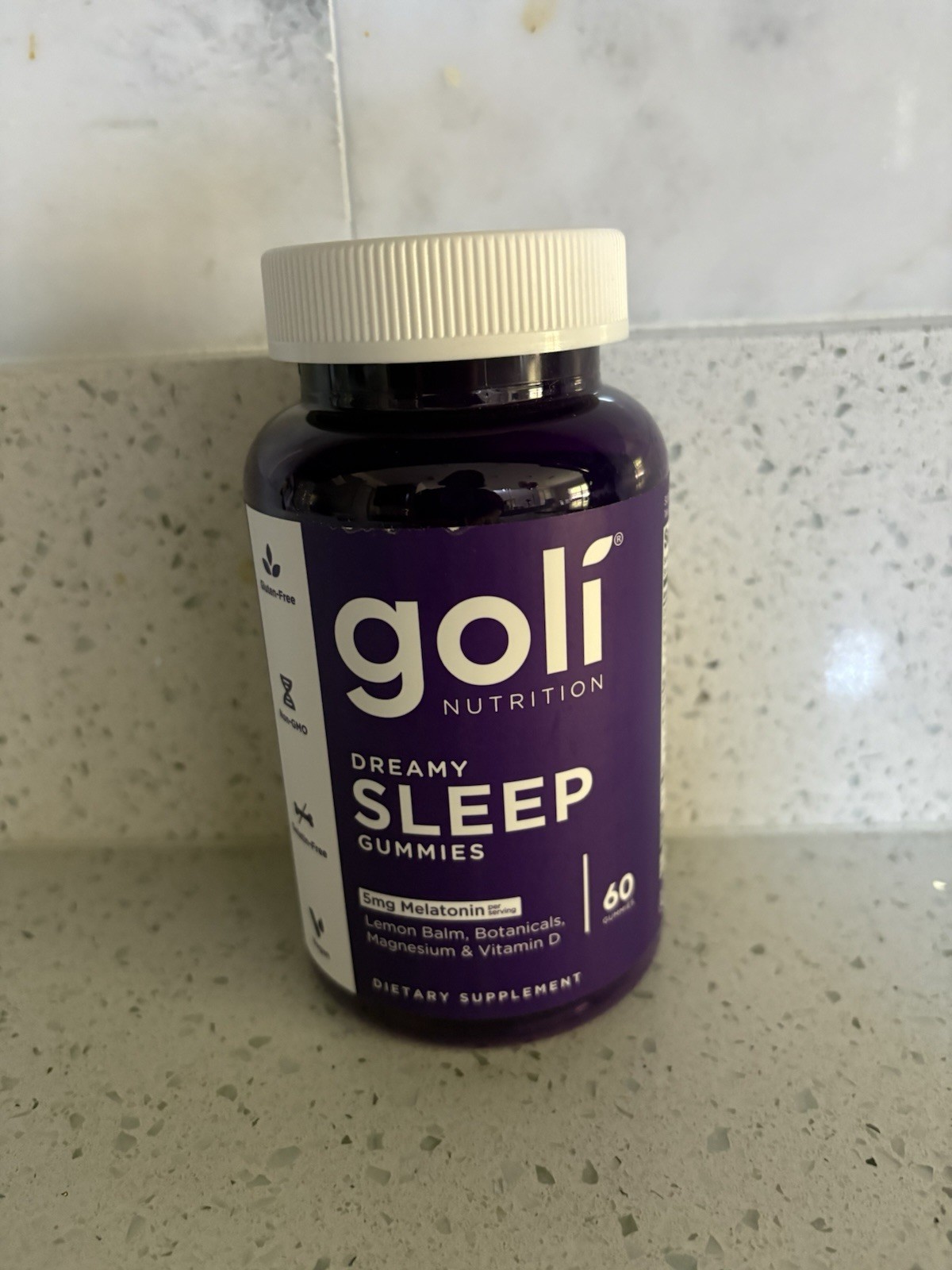 Goli Sleep Gummies 5mg Melatonin 60ct Vegan Kosher Mixed Berry