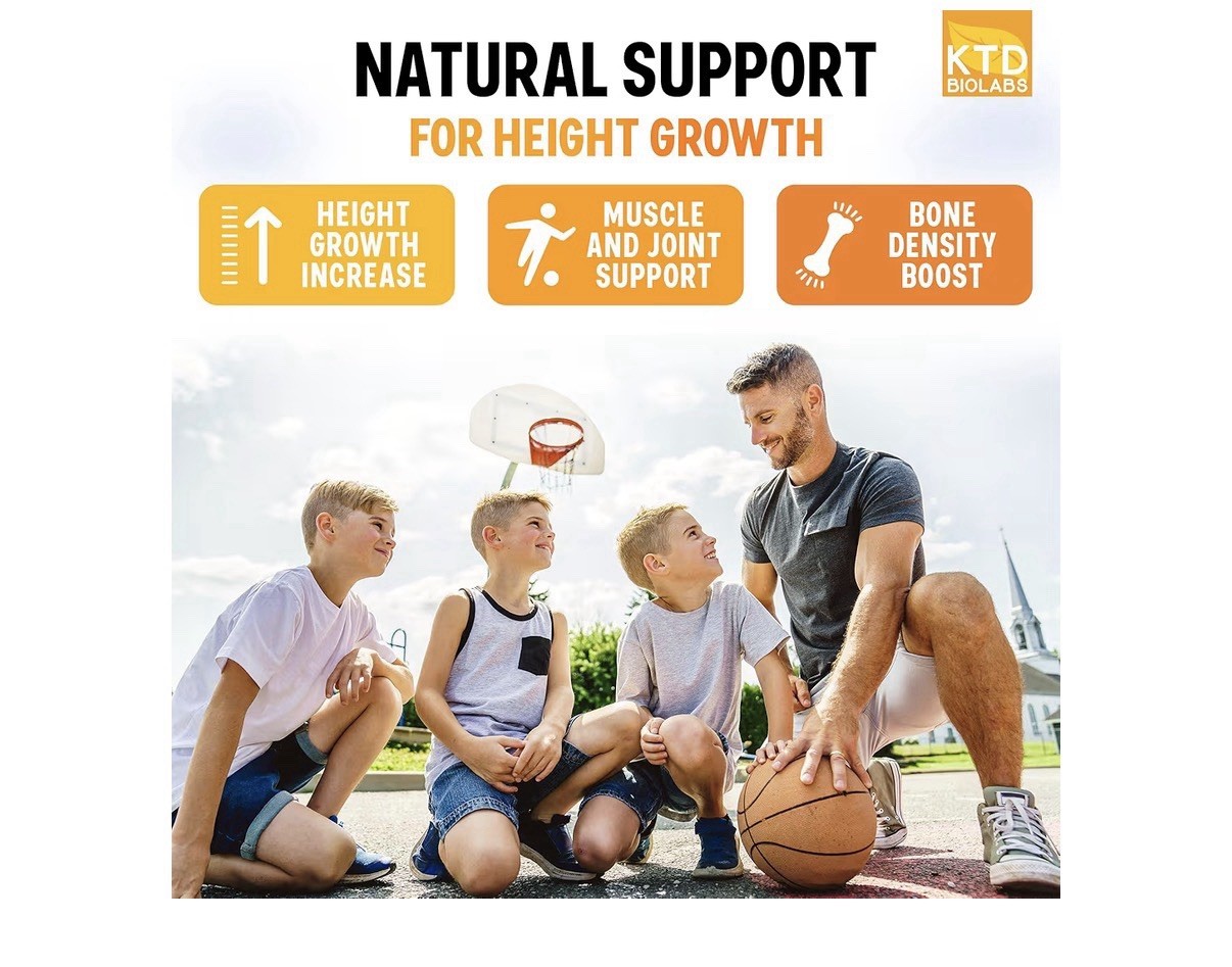 2 Pack KTD BIOLABS Height Growth Support Bone Density For Kids Teens And Adults