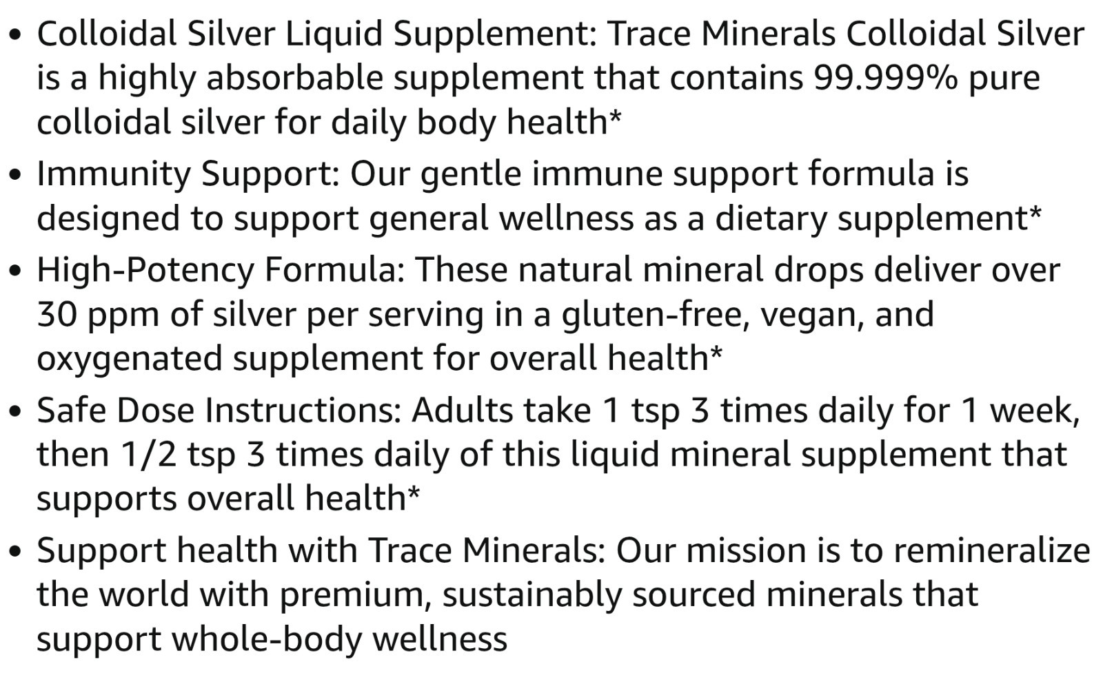 Trace Minerals COLLOIDAL SILVER 30 PPM 4 fl oz ( 24 Servings ) BEST BY 8/26
