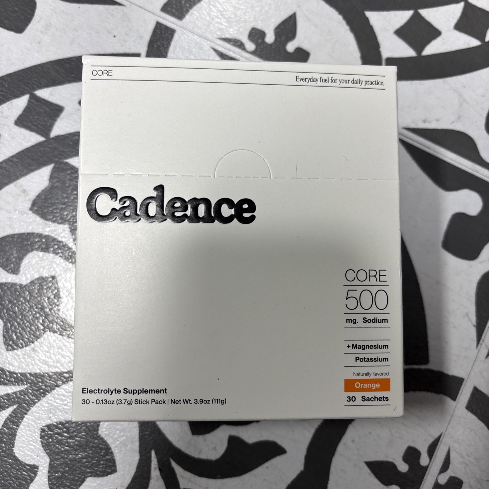 Cadence CORE 500 Electrolyte Drink Mix Sodium Magnesium Potassium, 30 Stick Pack