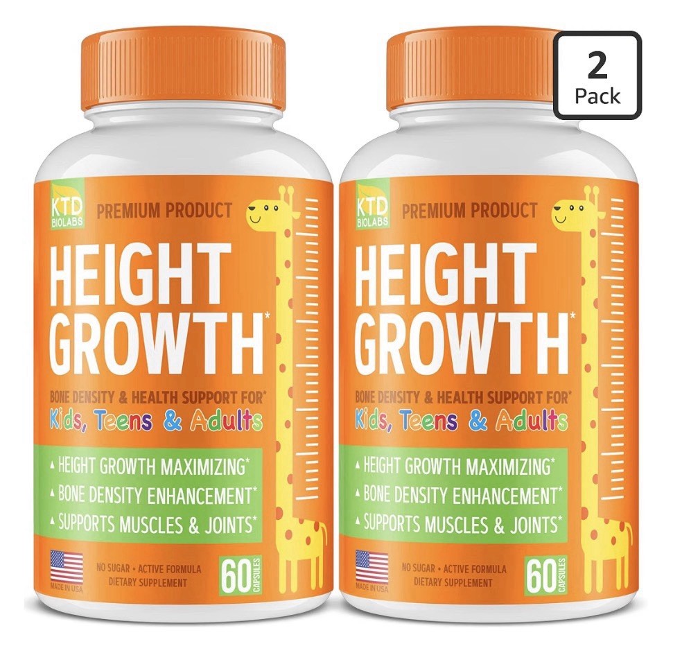 2 Pack KTD BIOLABS Height Growth Support Bone Density For Kids Teens And Adults