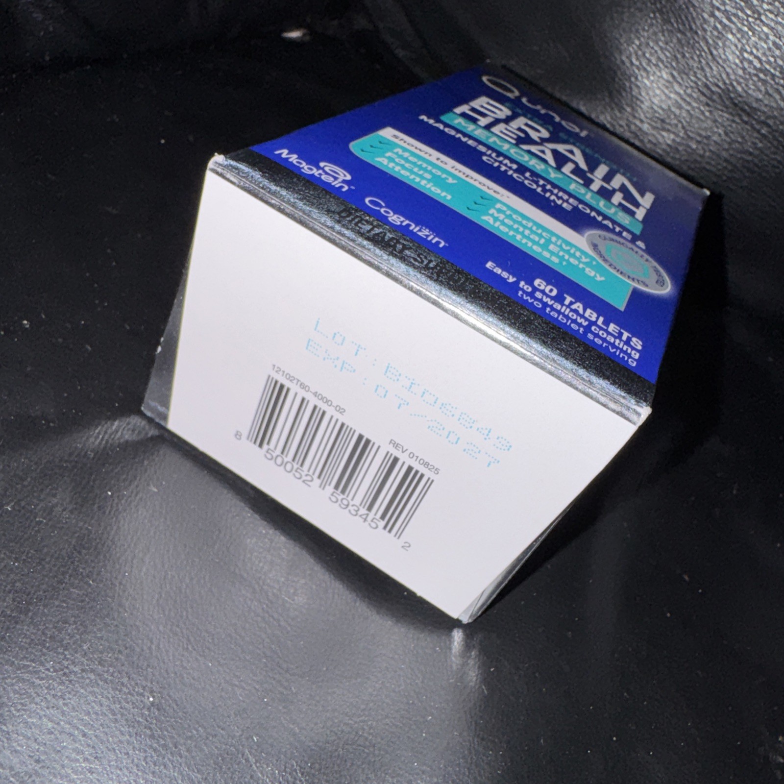 Qunol Brain Health Memory Plus Magnesium L-Threonate 60 Tablets Exp 07/2027