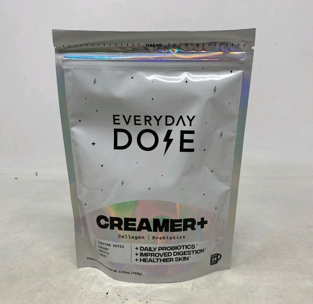 Everyday Dose Collagen + Probiotics Creamer+ 5.9 oz 168g 14 Servings 01/20/28
