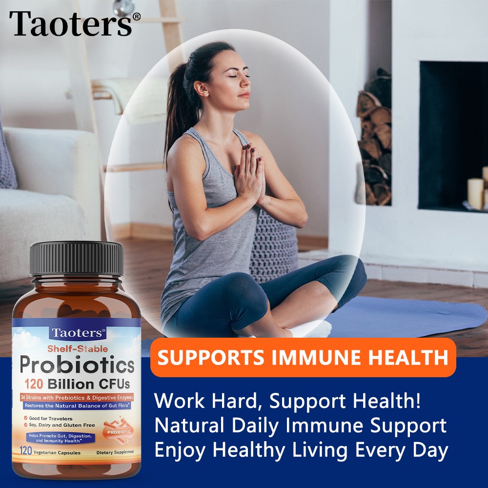 Probiotics Capsules 120 Billion CFUs 34 Strains Improve Immune Digestive Health